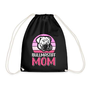 Bullmastiff Mom Dog Owner Gift - Drawstring Bag - black - Front