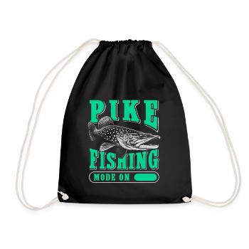 Pike Fishing Pike Fishing Angler Fishing Gift - Drawstring Bag - black - Front