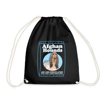 Afghan Hound Dog Owner Gift - Drawstring Bag - black - Front