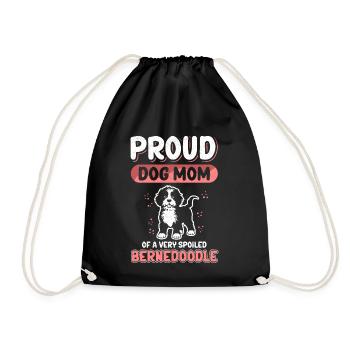 Bernedoodle Mom Dog Owner Dog Mom Gift - Drawstring Bag - black - Front