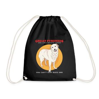 Chien de montagne des Pyrénées propriétaires de chiens chien cadeau - Sac de sport léger - noir - Devant