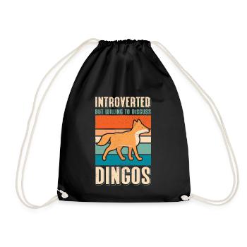 Dingo Australische Dingos Hunde Geschenk - Turnbeutel - Schwarz - Vorne