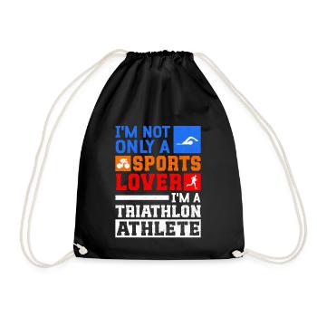 Triathlon Athletes Triathletes Triathlete Gift - Drawstring Bag - black - Front