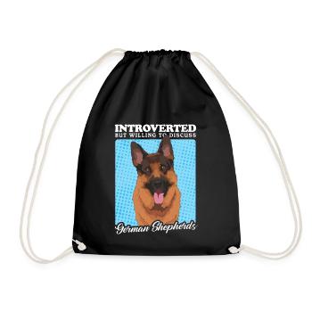 German Shepherd German Shepherd Gift - Drawstring Bag - black - Front