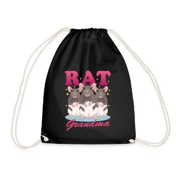 Rats Granny Rat Owner Cute Rat Gift - Drawstring Bag - black - Front