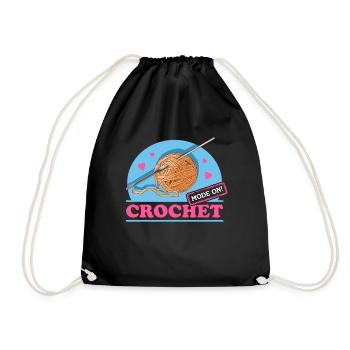 Crochet crochet cadeau - Sac de sport léger - noir - Devant