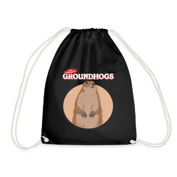 Marmots Mankai Munggen Groundhog Gift - Drawstring Bag - black - Front