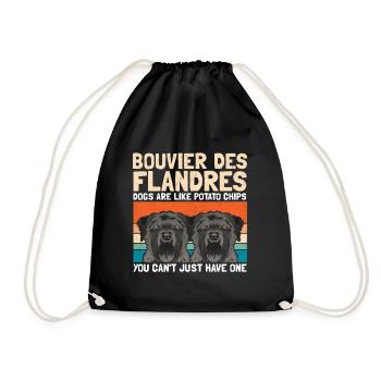 Bouvier des Flandres Vlaamse Koehond Cadeau - Sac de sport léger - noir - Devant