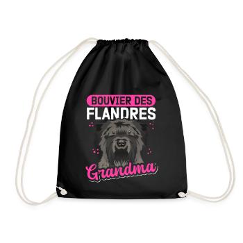 Bouvier des Flandres Grandma Vlaamse Koehond Cadeau - Sac de sport léger - noir - Devant
