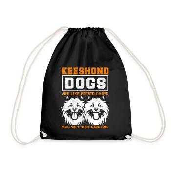 Keeshond Wolfspitz chien chien propriétaire cadeau - Sac de sport léger - noir - Devant