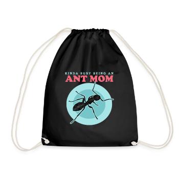 Fourmis maman | Fourmilier ferme Formicarium cadeau - Sac de sport léger - noir - Devant