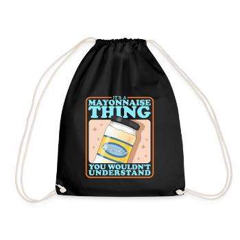 Mayo Mayonnaise amant cadeau - Sac de sport léger - noir - Devant