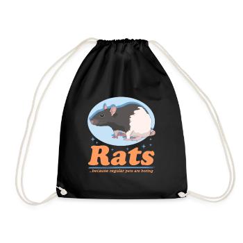 Rat Owner Rat Gift - Drawstring Bag - black - Front