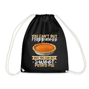 Sweet Potato Cake Lucky Gift - Drawstring Bag - black - Front