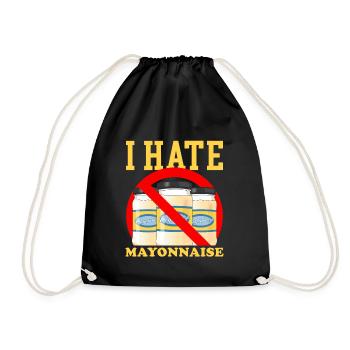 Cadeau de mayonnaise Mayo - Sac de sport léger - noir - Devant