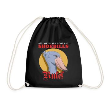 Shoebill oiseau bec-en-sabot cadeau - Sac de sport léger - noir - Devant