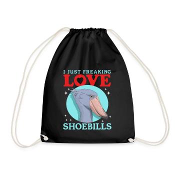 Shoebill oiseaux Shoebill oiseau cadeau - Sac de sport léger - noir - Devant