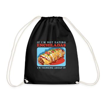 Enchilada Mexican Enchiladas Gift - Drawstring Bag - black - Front