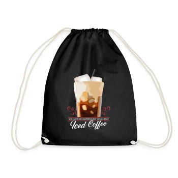 Café glacé Café glacé Cadeau d’amateur de café - Sac de sport léger - noir - Devant