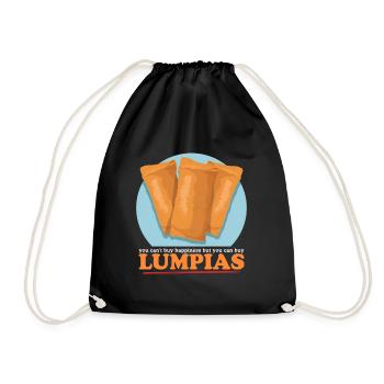 Lumpia Spring Rolls Loempia Gift - Drawstring Bag - black - Front