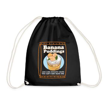 Banana Pudding Banana Pudding Gift - Drawstring Bag - black - Front