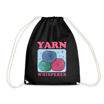 Crochet Crochet fil cadeau - Sac de sport léger - noir - Devant
