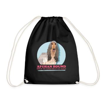 Afghanischer Windhund Mom Hundebesitzer Geschenk - Turnbeutel - Schwarz - Vorne