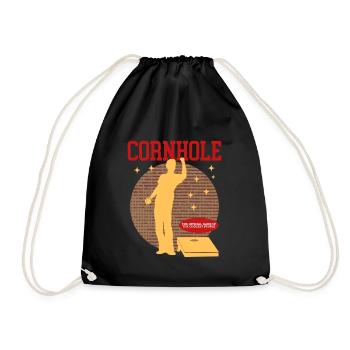 Cornhole Player Bean Bag Blind Hole Cadeau - Sac de sport léger - noir - Devant