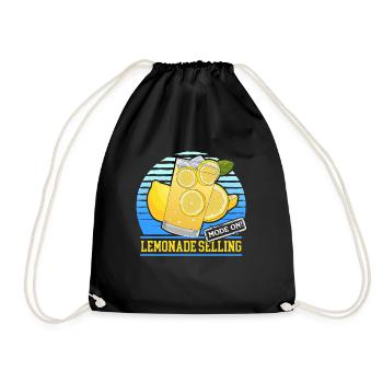 Lemonade Shower | Lemon Lemonade Gift - Drawstring Bag - black - Front