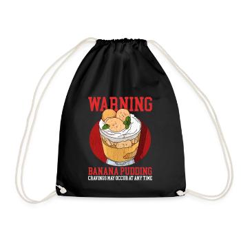 Banana Pudding Banana Pudding Gift - Drawstring Bag - black - Front