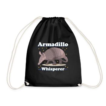 Tatou drôle à neuf bandes tatou cadeau - Sac de sport léger - noir - Devant