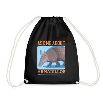 Tatou drôle neuf-cravate tatou cadeau - Sac de sport léger - noir - Devant