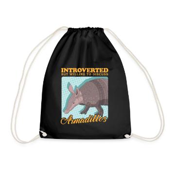 Armadillos Nine-Banded Armadillo Gift - Drawstring Bag - black - Front