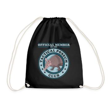 Tatous à neuf bandes de tatou cadeau - Sac de sport léger - noir - Devant