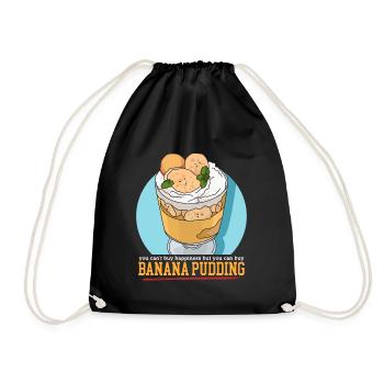 Banana Pudding Banana Pudding Gift - Drawstring Bag - black - Front