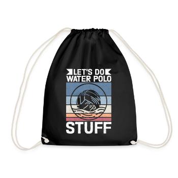 Water Polo Funny Water Polo Player Gift - Drawstring Bag - black - Front