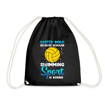Water polo player funny water polo player gift - Drawstring Bag - black - Front