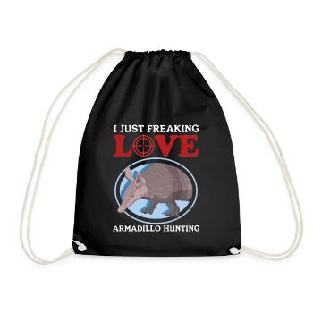 chasseur chasse permis cadeau - Sac de sport léger - noir - Devant