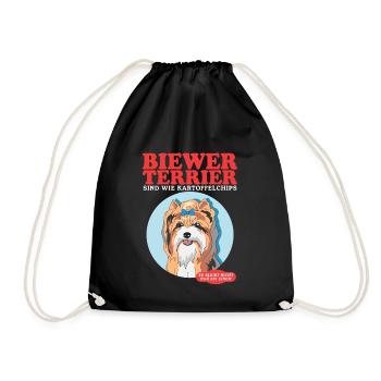 Biewer Terriers Are Like Dog Owners Gift - Drawstring Bag - black - Front