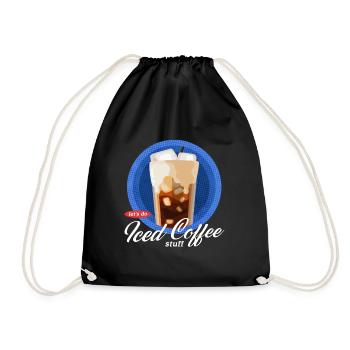 Café glacé Café glacé Cadeau d’amateur de café - Sac de sport léger - noir - Devant