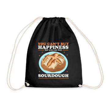 Sourdough Breads Sourdough Gift - Drawstring Bag - black - Front