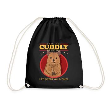 Kangourou à queue courte Quokka : le cadeau de Quokka - Sac de sport léger - noir - Devant