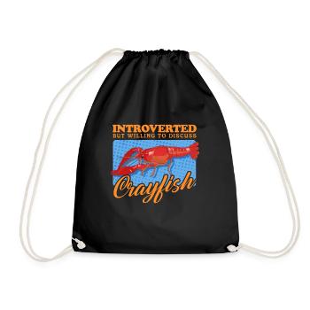 Crayfish Noble Crayfish Seafood Gift - Drawstring Bag - black - Front