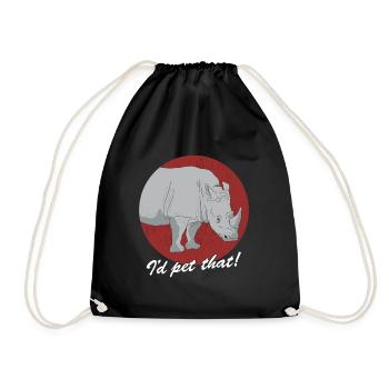 Rhinocéros Rhinocéros Rhinocéros Cadeau de rhinocéros - Sac de sport léger - noir - Devant