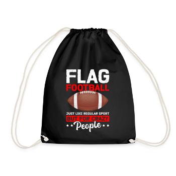 Jeu de flag football Flag Footballer cadeau - Sac de sport léger - noir - Devant