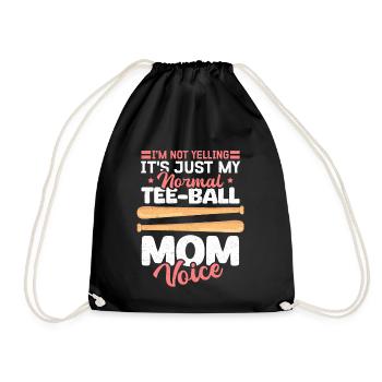 Tea Ball Mom T-Ball Tea Ball Tea Ball Gift - Drawstring Bag - black - Front