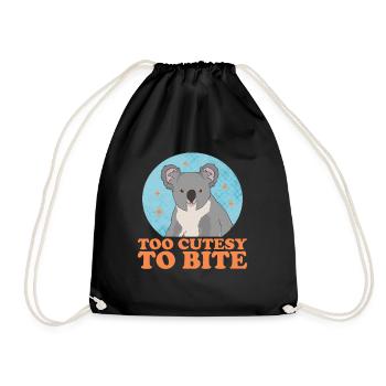 Koala Koalabär Koalas Koalabären Geschenk - Turnbeutel - Schwarz - Vorne