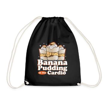 Banana Pudding Banana Pudding Gift - Drawstring Bag - black - Front