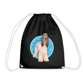 Lévrier afghan chien propriétaire de chien cadeau - Sac de sport léger - noir - Devant