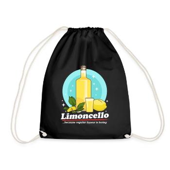 Limoncello Zitronen Limoncellos Likör Geschenk - Turnbeutel - Schwarz - Vorne